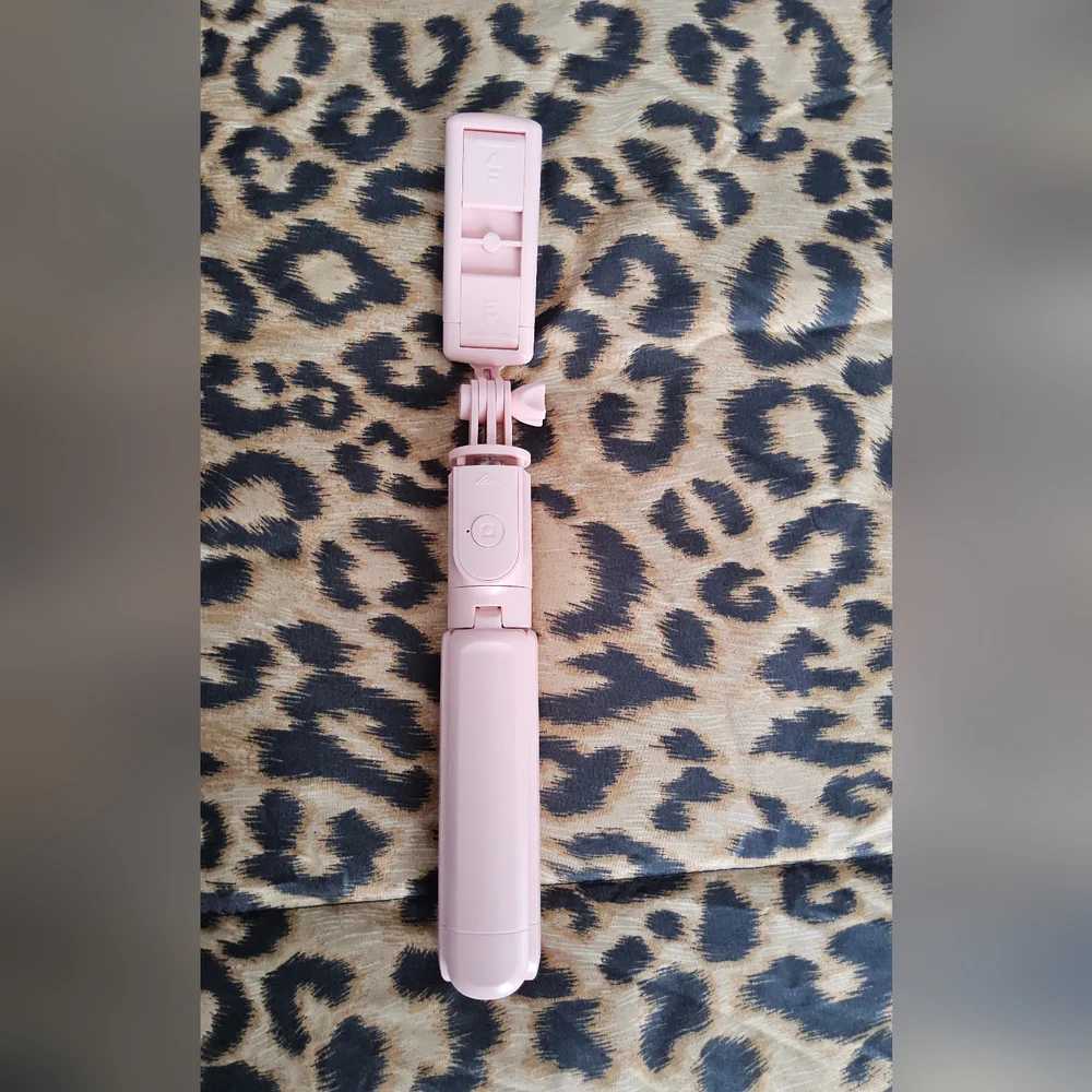 Pink Selfie Stick Integrated Tripod
